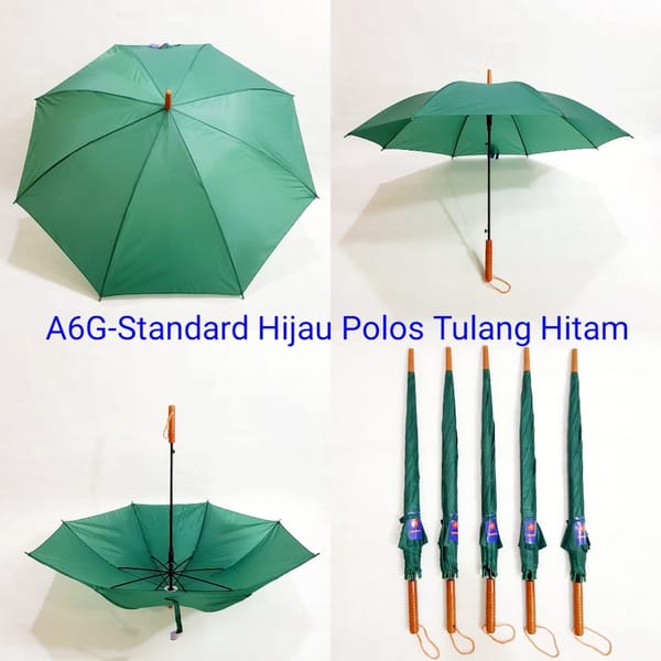Grosir payung promosi standard polos hijau