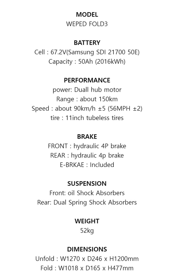 WEPED FOLD3 PRO WEPED FOLD3 PRO