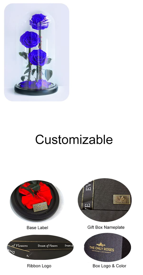 preserved rose gift logo customization