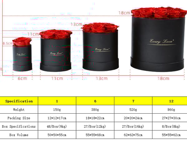 preserved flower multisize