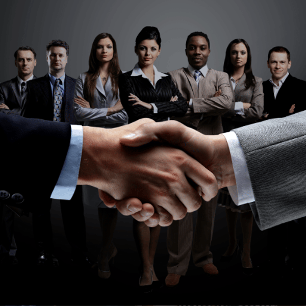 two hands joining efforts within career. two hands joining efforts within career.