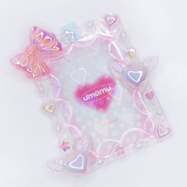 Iridiscent Heart Wing Pink Side View