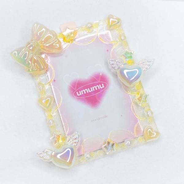 Iridiscent Heart Wing Yellow Side View