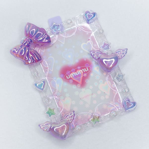 Iridiscent Heart Wing Purple Side View