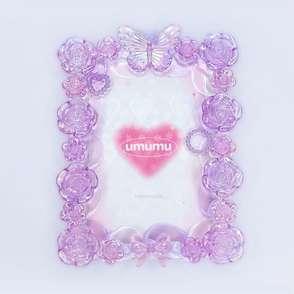 Rose garden photocard case purple
