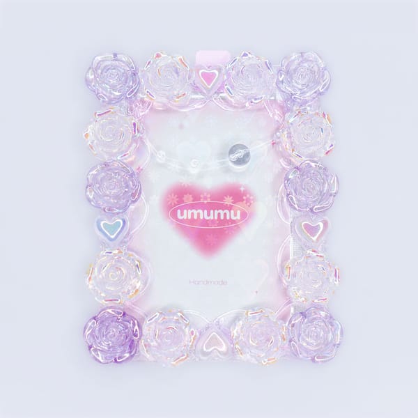 Rose garden photocard case water drop