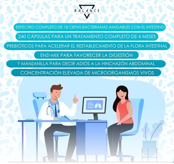 Probióticos e Prebióticos Balance - Probióticos INTESTINAIS - 240 CAPSUlas, Probióticos e pré-bióticos intestinais, espectro completo de 18 estirpes bacterianas incluídas, lactobacillus, enzimas digestivas, inulina | 10 mil milhões UFC Probióticos e Prebióticos Balance - Probióticos INTESTINAIS - 240 CAPSUlas, Probióticos e pré-bióticos intestinais, espectro completo de 18 estirpes bacterianas incluídas, lactobacillus, enzimas digestivas, inulina | 10 mil milhões UFC