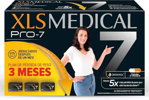 XLS Medical Pro-7 - Pack de 3 meses de tratamento (540 comprimidos). Origem natural. Perde até 5 vezes mais peso do que apenas fazendo dieta