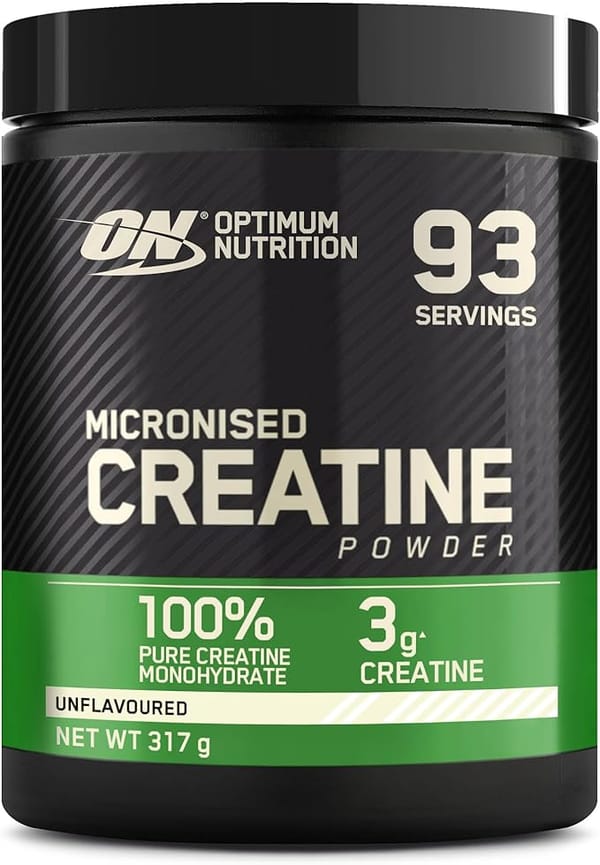 Creatina Micronizada Optimum Nutrition - Creatina micronizada em pó, sem sabor, 317 g, 93 serviços