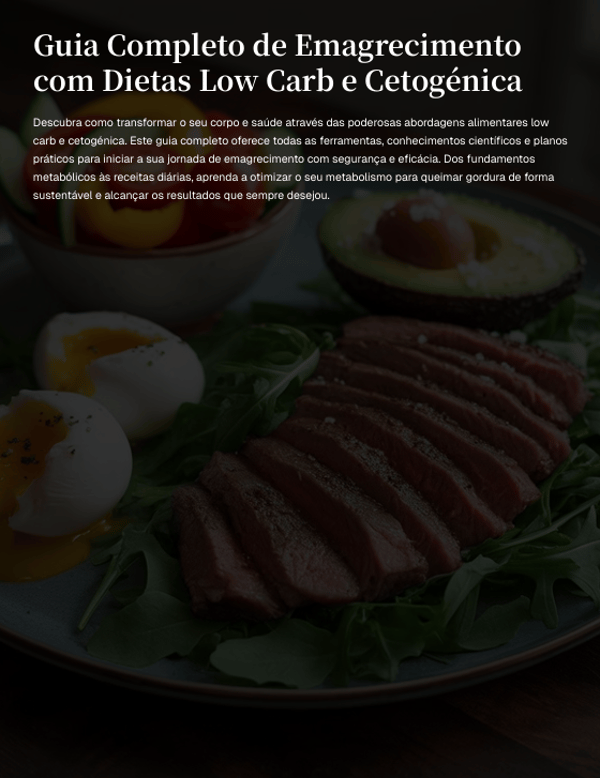 Guia Completo de Emagrecimento com Dietas Low Carb e Cetogênica
