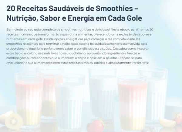 EBOOK: 20 Receitas Saudáveis de Smoothies – Nutrição, Sabor e Energia em Cada Gole!