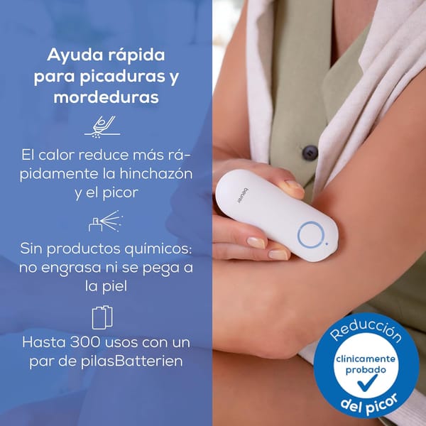 Curador de picadas de insetos Beurer BR 60 - Beurer BR 60 Dispositivo para o tratamento de mordidas e picadas de insetos, alivia a coceira e o inchaço sem produtos químicos, pequeno e gerenciável