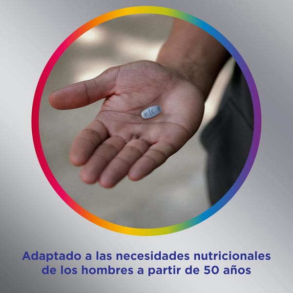 Multicentrum Homem 50 complementos alimentares multivitamínicos e multimineral para homens 50 +, com magnésio e vitamina C, sem glúten, 90 comprimidos
