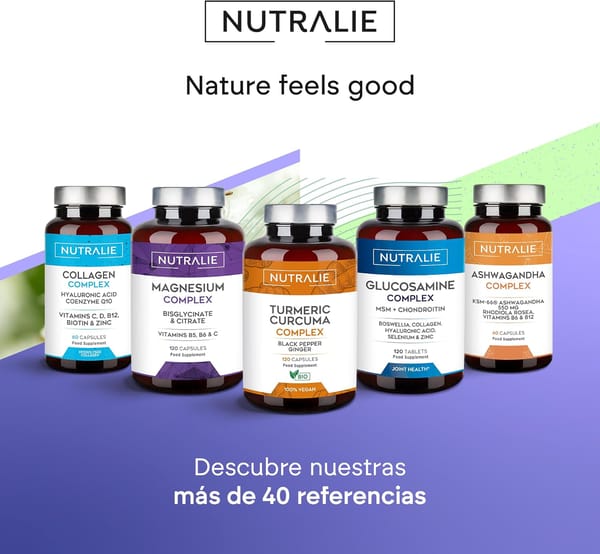 Magnésio Complex Nutralie - Citrato de magnésio 1545 mg magnésio bisglicinato 600 mg - Reduz o cansaço e a fadiga, alivia as articulações e músculos, magnésio alta biodisponibilidade, 120 cápsulas Nutralie