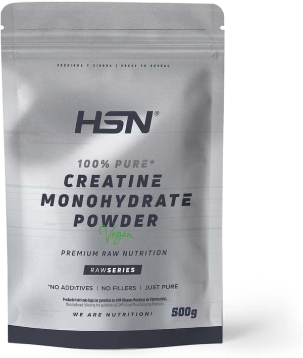 Creatina Monoidratada 100% Pura HSN - em pó sem sabor 500 g | 100% monohidrato de creatina microfibra, não inclui doseador, sem adição e livre de poluentes, não-OGM e vegano, sem glúten Creatina Monoidratada 100% Pura HSN - em pó sem sabor 500 g | 100% monohidrato de creatina microfibra, não inclui doseador, sem adição e livre de poluentes, não-OGM e vegano, sem glúten