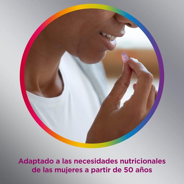 Multicentrum multivitamínico para mulheres a partir dos 50 anos que ajuda a manter uma alimentação saudável, completando a entrada de micronutrientes e diminuindo o cansaço e a fadiga Multicentrum Mulher 50+ tem uma fórmula especialmente equilibrada com 13 vitaminas e 11 minerais, alto teor de vitamina D e C, vitaminas B, B12, zinco, biotina, ácido fólico, cálcio, ferro e magnésio, entre outros Contribui para o bom funcionamento do sistema imunitário das mulheres com Multicentrum 50+, para manter a saúde dos ossos e para lidar com mudanças nas necessidades nutricionais após a pós-menopausa Multivitaminas femininas Multicentrum não têm glúten, lactose, açúcar ou frutose Embalagem de 90 comprimidos Multicentrum mulher 50 suplemento alimentar multivitamínico e multimineral Após cada utilização, verifique se o frasco está fechado e guardado dentro da sua caixa, num local seco e a uma temperatura inferior a 25º C