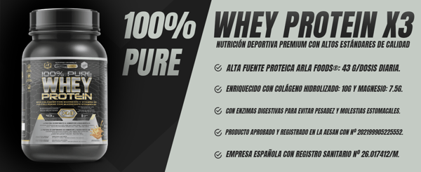 Whey Protein 100% Pura - Healthy Fusion | Proteína Whey Pura com Colágeno + Magnésio | Melhora seus Treinos | Protege e Aumenta a Massa Muscular | 1000g de Proteína