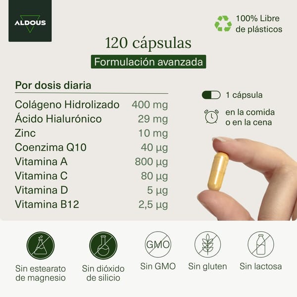 Colágeno hidrolizado puro ácido hialurónico coenzima Q10 vitaminas e B12 zinco - 120 dias dose máxima - fórmula avançada - colagénio para articulações fortes, pele térsa e energia