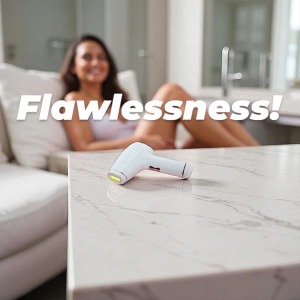 IPL hair removal device on table.