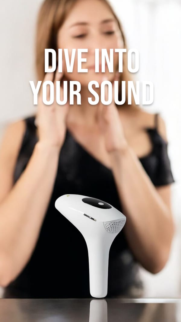 IPL hair removal device on table. IPL hair removal device on table.