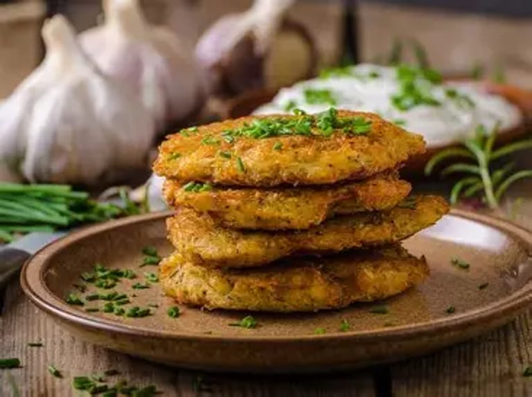 Galettes de pommes de terre aux herbes