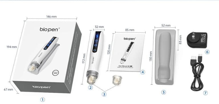 Biopen Q2 Microneedling skin rejuvenation device