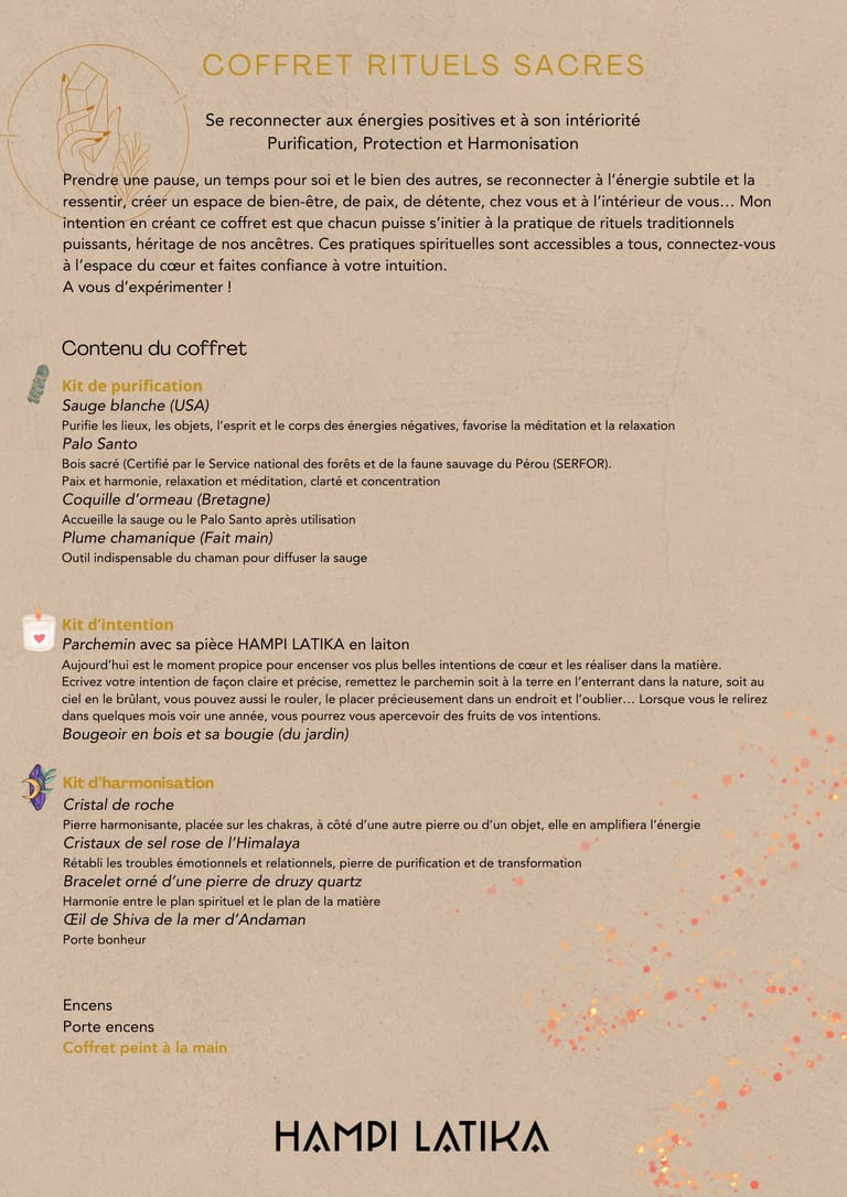 Ce qu'il y a dans mon Coffret Ce qu'il y a dans mon Coffret