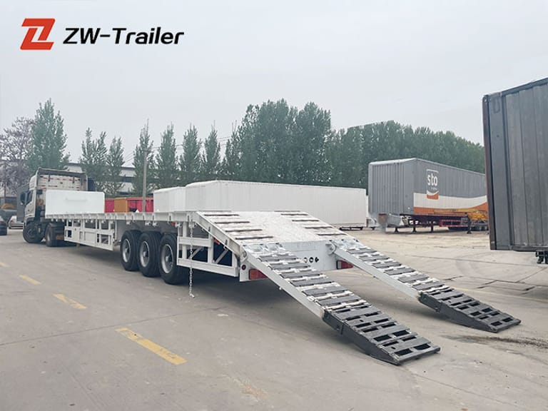 flatbed semi trailer with ladder flatbed semi trailer with ladder