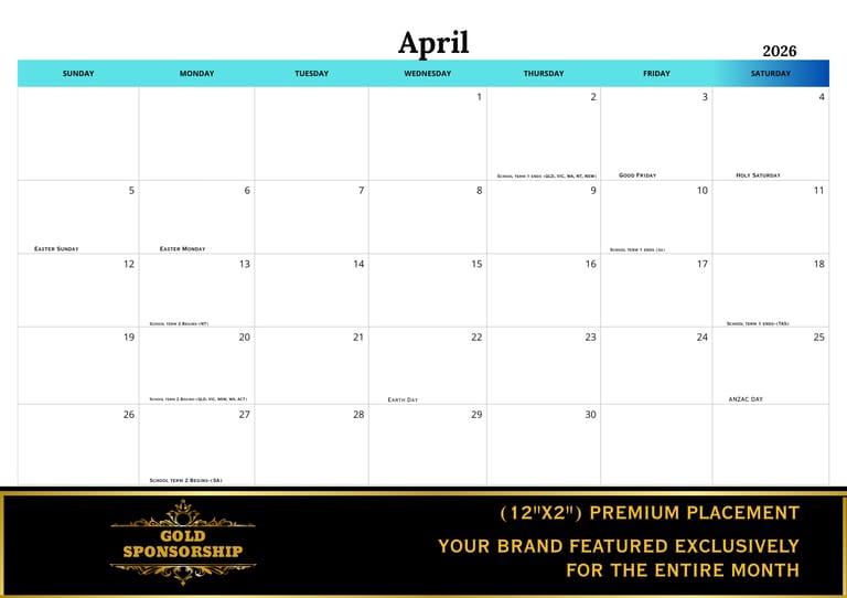 Gold package sponsorship space