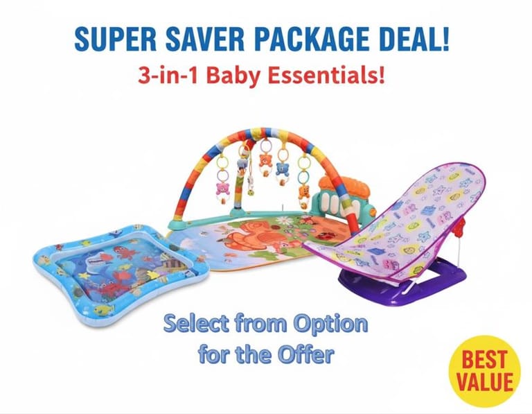 Play Gym Piano Mat, Baby Water Mat and Baby Bather. Super Saver Pack Play Gym Piano Mat, Baby Water Mat and Baby Bather. Super Saver Pack