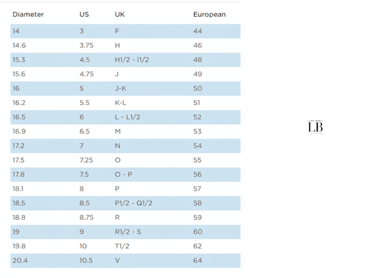 LB SIZE GUIDE LB SIZE GUIDE
