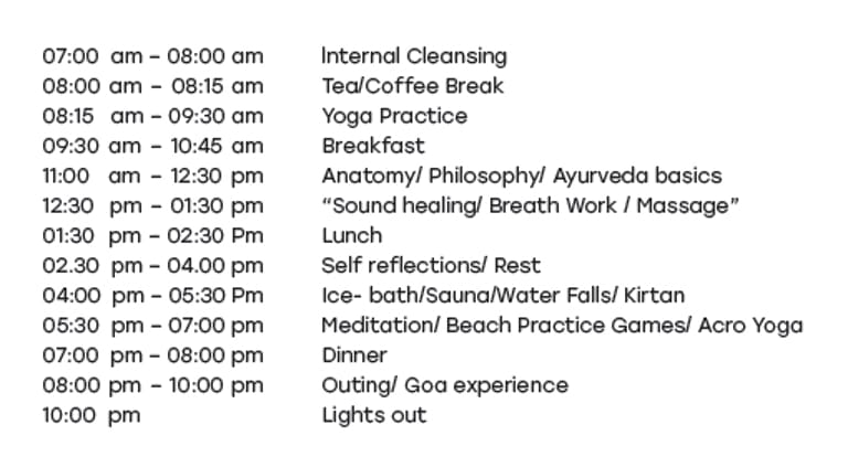 Designed Yoga Retreats Goa India