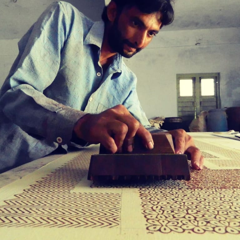 Soqaat Khatri is a 5th generation handblock printer