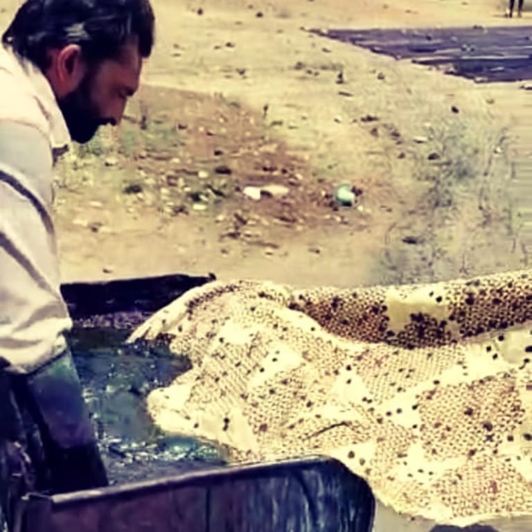 Soqaat Khatri is a 5th generation handblock printer Soqaat Khatri is a 5th generation handblock printer