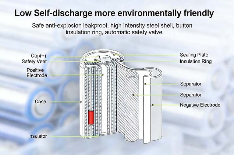 NI-MH battery cutaway view NI-MH battery cutaway view