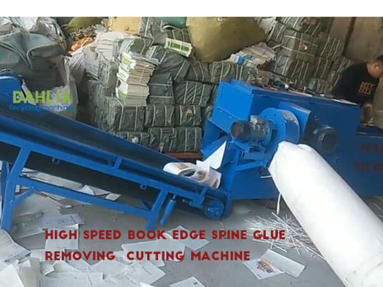 High speed book glue removal and cutting machine High speed book glue removal and cutting machine