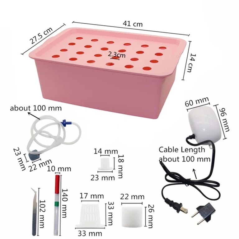 Kit Hydroponique Intérieur 24 Plantes – Jardin Intelligent avec Pompe à Oxygène Kit Hydroponique Intérieur 24 Plantes – Jardin Intelligent avec Pompe à Oxygène