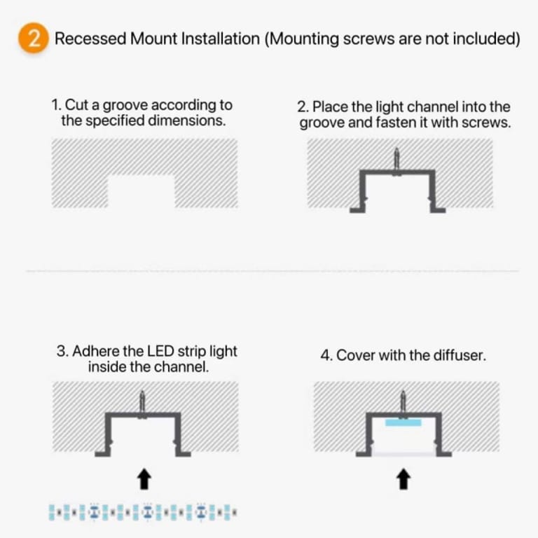 LED strip installation 2