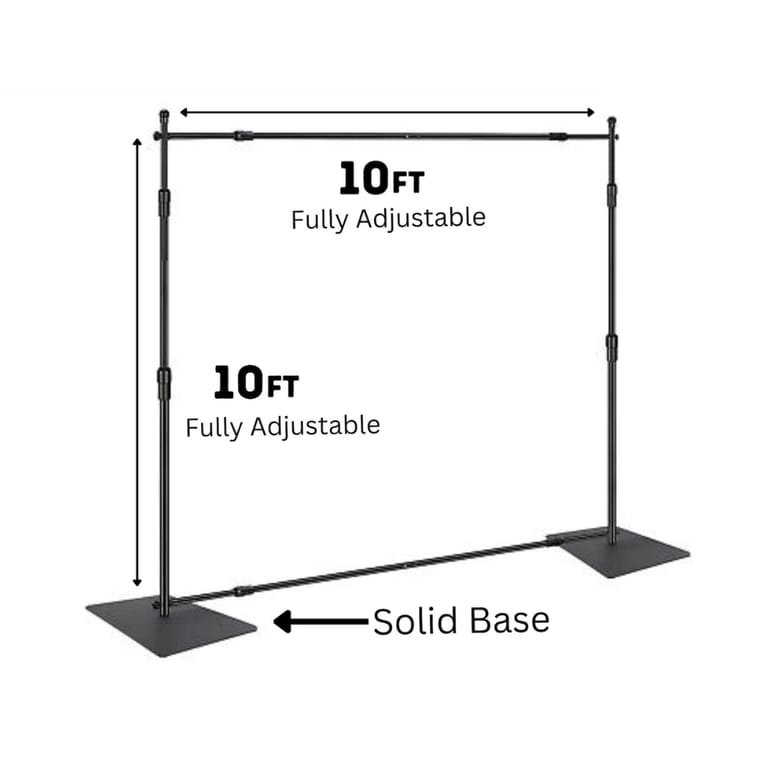 10ft large solid black event stand