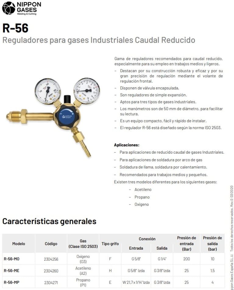 Foto hoja técnica REG-56