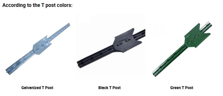 RoHS Compliant | Weatherproof, Eco-Friendly & Easy-to-Assemble | Black/Silver/Green Coated T-Posts for Cattle, Horses & Residential Use