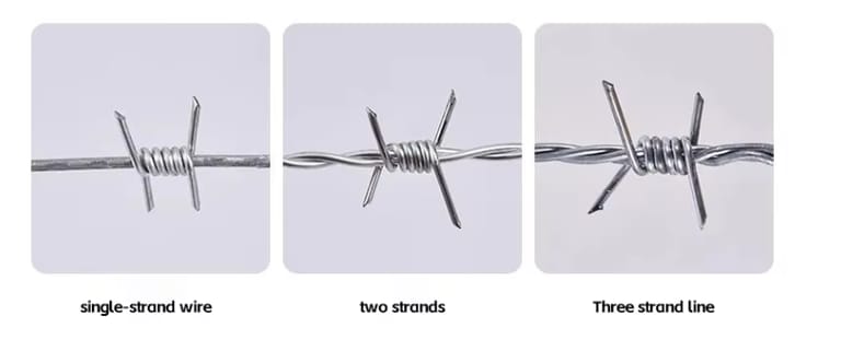 High-Quality Hot-Dipped Galvanized Barbed Wire Rope - Heavy-Duty Anti-Climb Security Fence for Farms, Airports & High-Security Areas