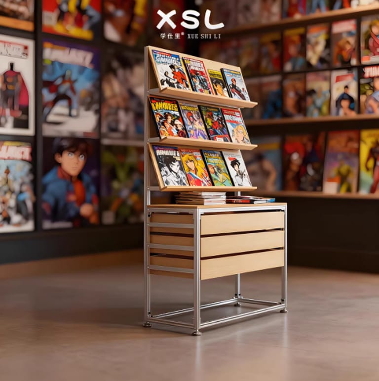 Versatile Anime Book Storage & Showcase for Bookstores