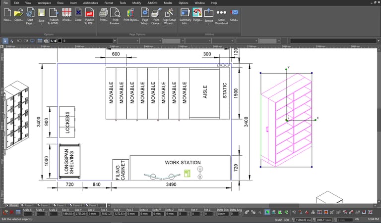 自動スケーリングと回転ツール
