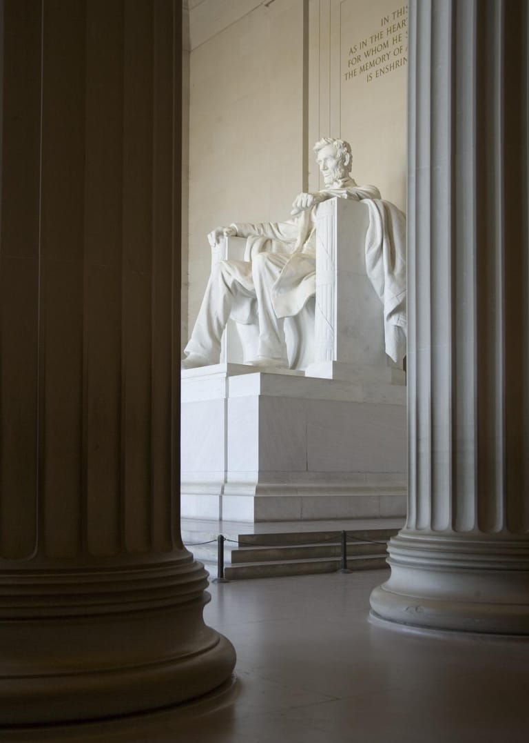 Statue of Abraham Lincoln from the Lincoln Memorial