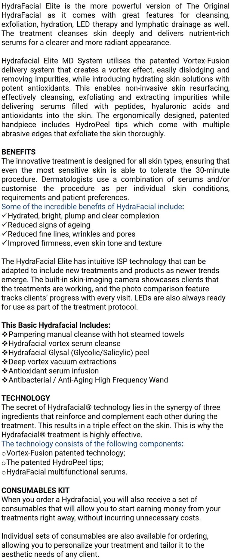 Hydrafacial Elite MD