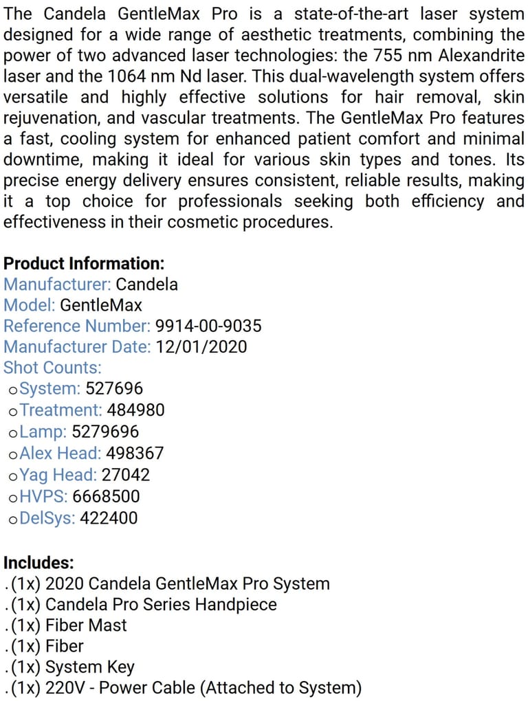 Candela GentleMax Pro