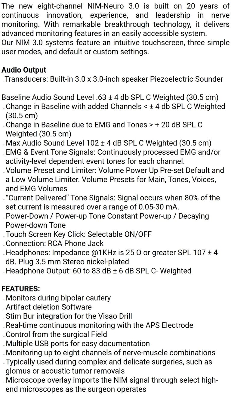 Medtronic NIM Neuro 3.0