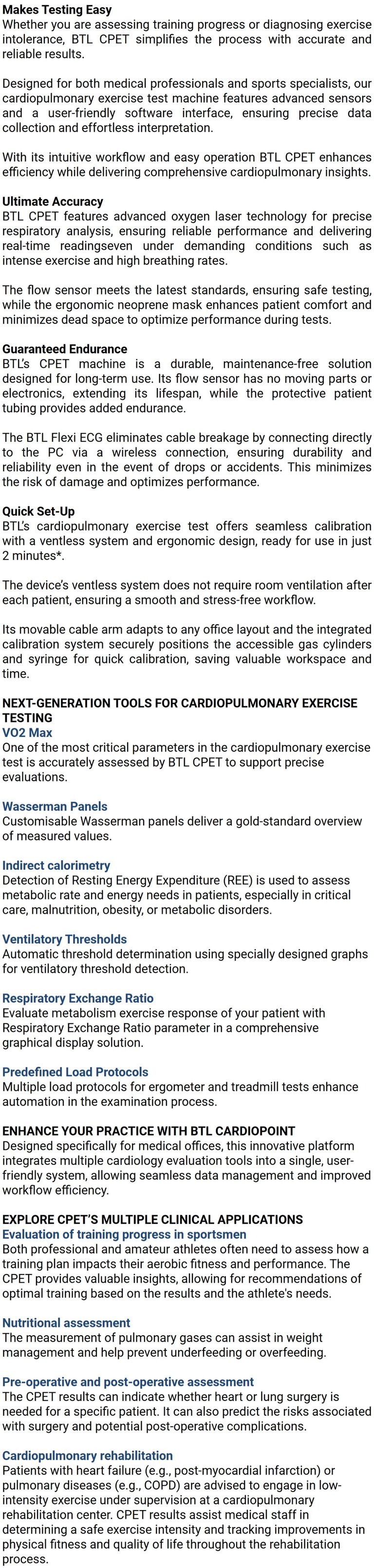 BTL Cardiopoint CPET