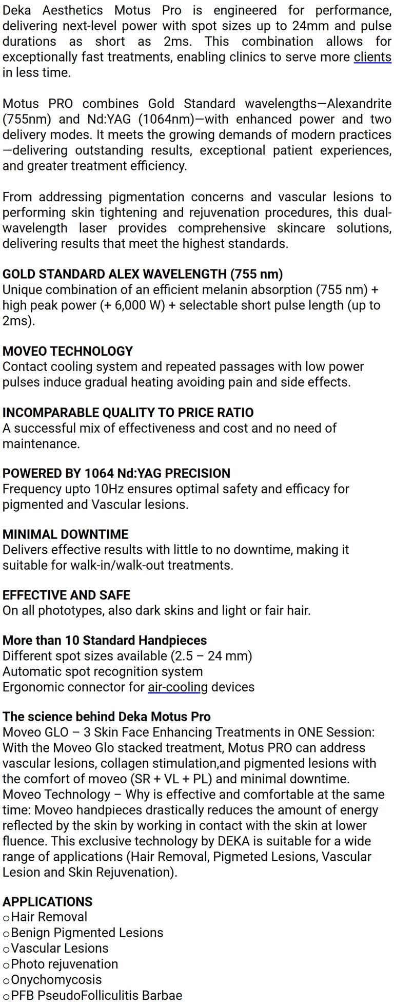 Deka Motus Pro Laser